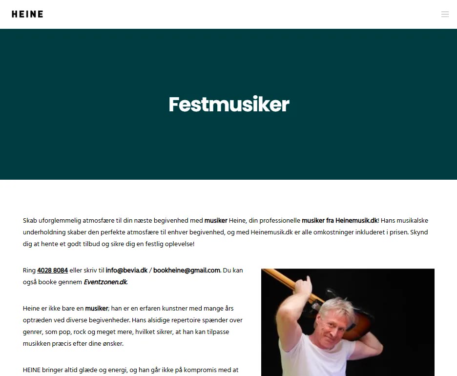 SEO-optimering til festmusikeren Heine